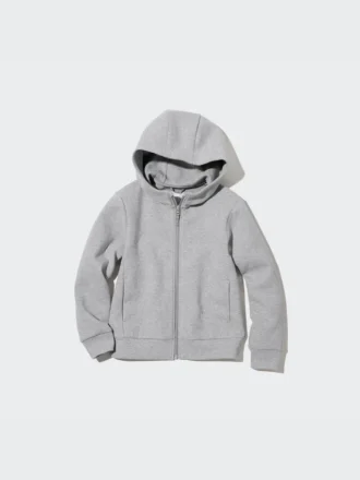 Sweats à capuche Ultra Stretch pour enfant, T-shirts manches longues et fermeture éclair intégrale