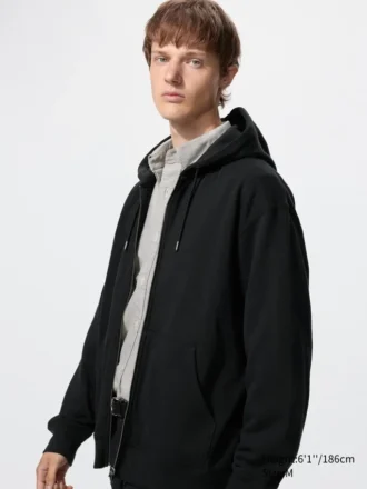 Sweats à capuche unisexe zippés sur toute la longueur