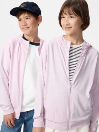 Sweats à capuche zippés intégraux AIRism UV Protection pour enfants