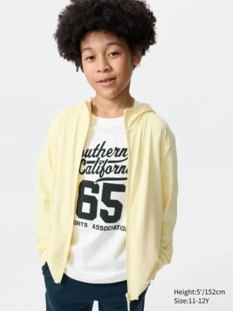 Sweats à capuche zippés intégraux AIRism UV Protection pour enfants