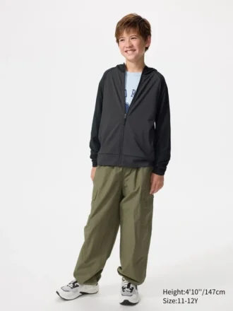 Sweats à capuche zippés intégraux AIRism UV Protection pour enfants