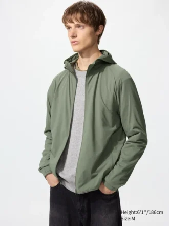 Sweats à capuche zippés intégraux DRY-EX avec protection UV pour homme