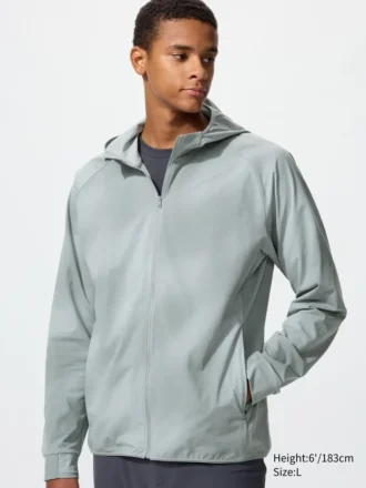 Sweats à capuche zippés intégraux DRY-EX avec protection UV pour homme | Imprimé