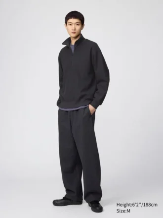 Sweats unisexes brossés à demi-zip