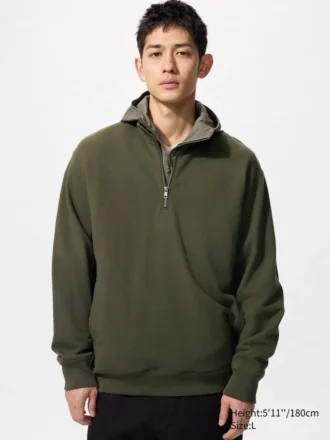 Sweats unisexes à demi-zip