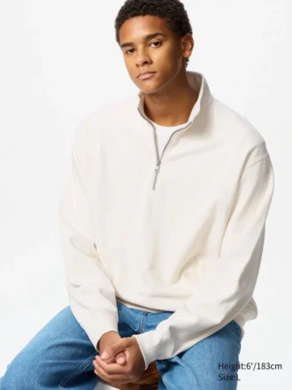 Sweats unisexes à demi-zip