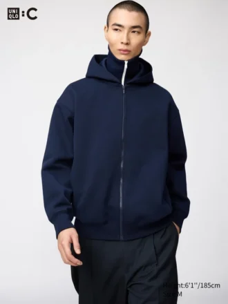 Sweats unisexes oversize à capuche et fermeture éclair intégrale