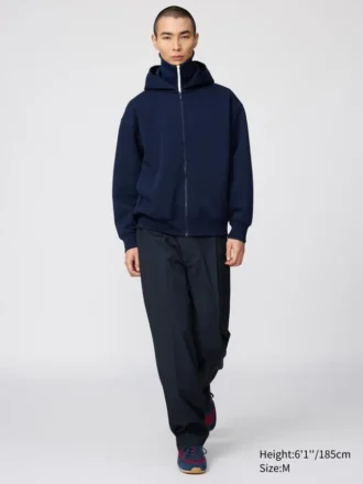 Sweats unisexes oversize à capuche et fermeture éclair intégrale