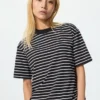 T-shirt AIRism en coton pour femme | Rayé