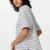 T-shirt AIRism en coton pour femme | Rayé
