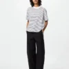 T-shirt AIRism en coton pour femme | Rayé