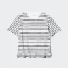 T-shirt AIRism en coton pour femme | Rayé