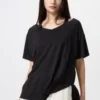 T-shirt ample à col en V AIRism pour femme | 2 Way