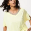 T-shirt ample à col en V AIRism pour femme | 2 Way