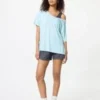 T-shirt ample à col en V AIRism pour femme | 2 Way
