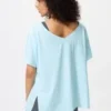 T-shirt ample à col en V AIRism pour femme | 2 Way