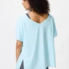 T-shirt ample à col en V AIRism pour femme | 2 Way