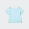 T-shirt ample à col en V AIRism pour femme | 2 Way