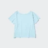 T-shirt ample à col en V AIRism pour femme | 2 Way