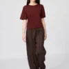 T-shirt ample en maille pour femme