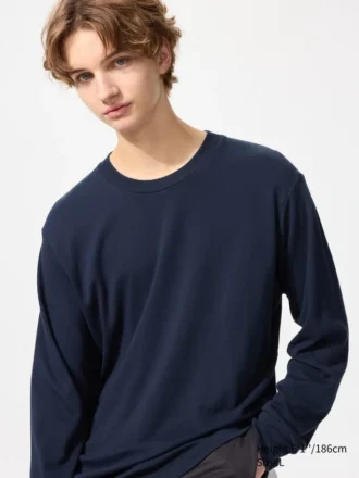 T-shirt brossé doux pour homme | T-shirts manches longues