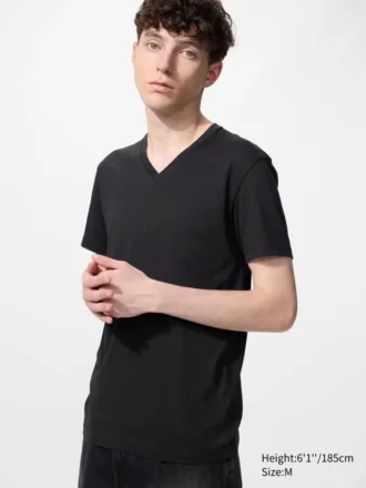 T-shirt à col en V Dry pour homme
