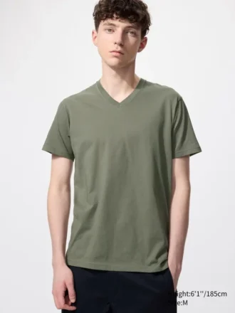 T-shirt à col en V Dry pour homme