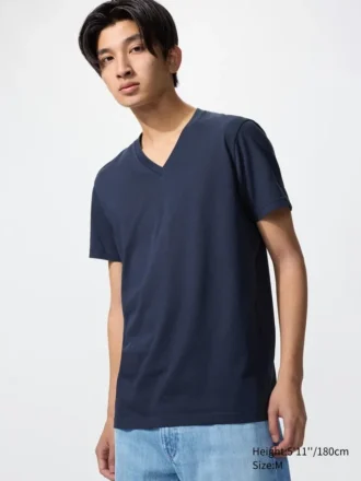 T-shirt à col en V Dry pour homme
