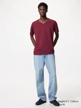 T-shirt à col en V en Supima Cotton pour homme