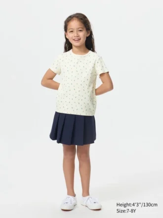 T-shirt à côtes pour enfant | Fleur
