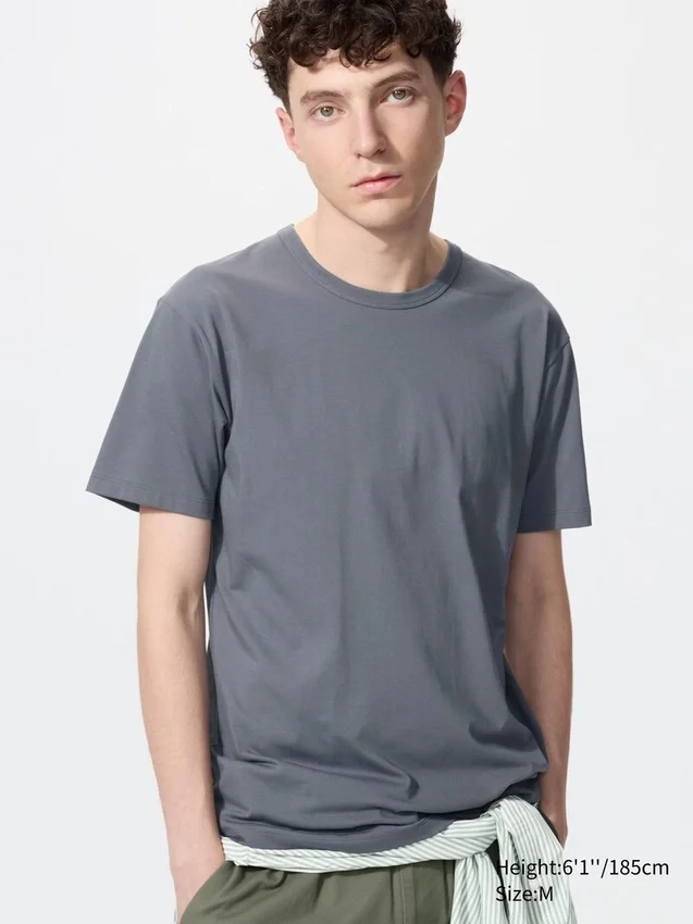 T-shirt en coton AIRism pour homme T-shirt en coton AIRism pour homme