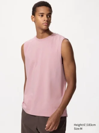 T-shirt en coton AIRism pour homme | Sans manches