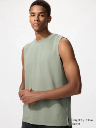 T-shirt en coton AIRism pour homme | Sans manches