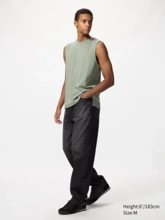 T-shirt en coton AIRism pour homme | Sans manches