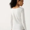 T-shirt en coton HEATTECH pour femme | Extra chaud | Encolure dégagée