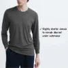 T-shirts à col roulé et manches longues HEATTECH Cotton pour homme (Extra chaud) (Édition 2022)