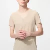 T-shirt en maille anti-odeurs AIRism pour homme | Col en V