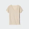 T-shirt en maille anti-odeurs AIRism pour homme | Col en V