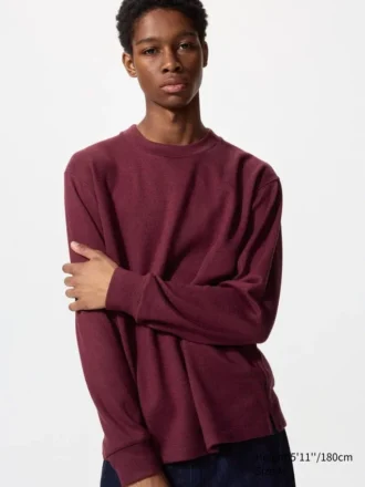 T-shirt en molleton tricoté doux pour homme