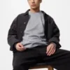 T-shirt en molleton tricoté doux pour homme