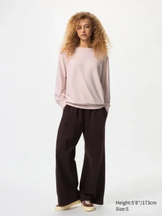 T-shirt en polaire tricotée douce pour femme | T-shirts manches longues
