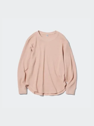 T-shirt gaufré pour femme | T-shirts manches longues