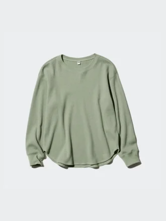 T-shirt gaufré pour femme | T-shirts manches longues