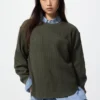 T-shirt gaufré pour femme | T-shirts manches longues