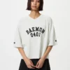 T-shirt graphique court Babymonster UT pour femme | Col en V