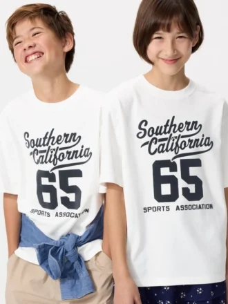 T-shirt graphique en coton AIRism pour enfants