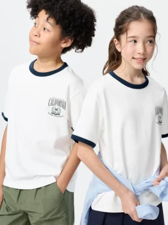 T-shirt graphique en coton AIRism pour enfants