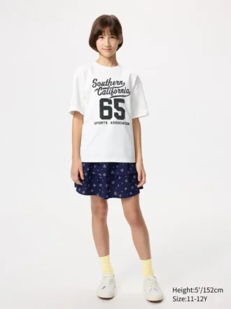 T-shirt graphique en coton AIRism pour enfants