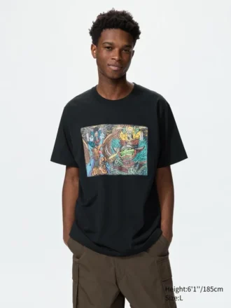 T-shirt graphique Mangas UT Shueisha 100e anniversaire pour homme | Naruto