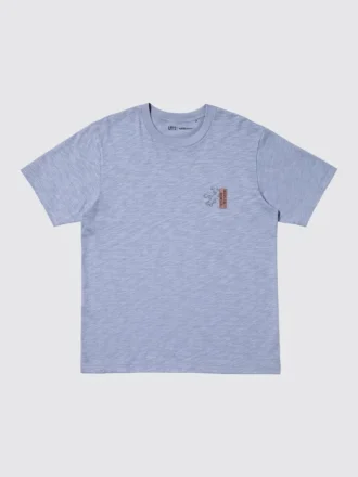 T-shirt graphique unisexe bleu Ut Ukiyo-E